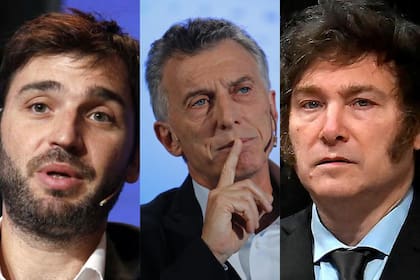 Ignacio Torres, Mauricio Macri y Javier Milei