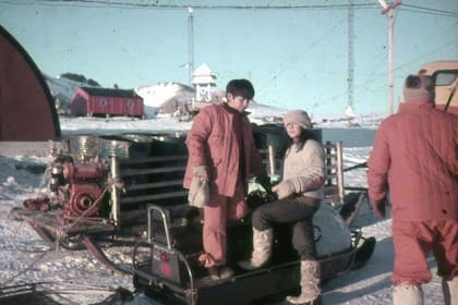 Ignacio y María Carro, durante el año que pasaron en la Antártida