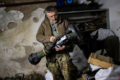 Ihor Kozub, el comandante de la unidad de voluntarios ucranianos en la ciudad sureña de Mykolaiv