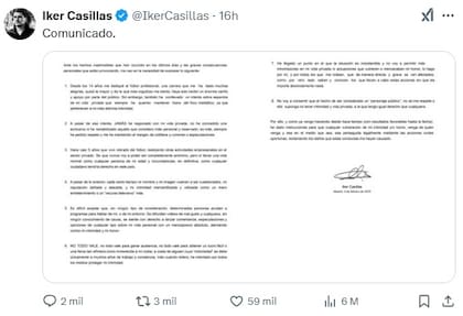 Iker Casillas estalló de furia por las acusaciones sobre su vida íntima