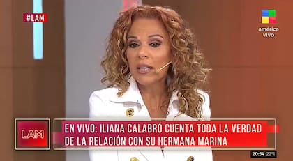 Iliana Calabró habló de su relación con Marina (Foto: captura TV)