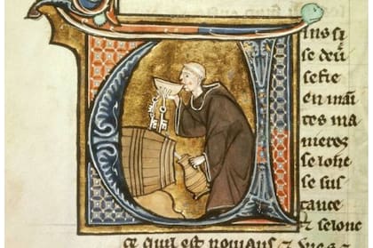 Iluminación de un libro del médico Aldebrandín de Siena (siglo XIII). British Library