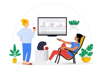 Ilustración con la que el blog oficial de Google promociona su incursión en el streaming, Google TV