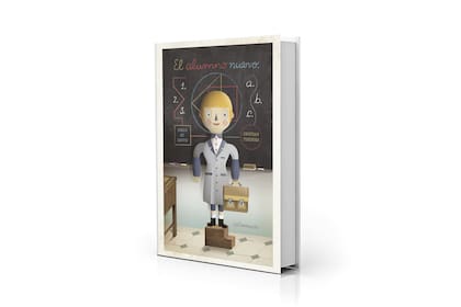 Ilustración creada con la portada de "El alumno nuevo" (Calibroscopio)