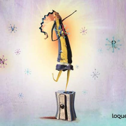 Ilustración de Pablo Bernasconi para la tapa de Los versos de la niña lápiz, de Silvia Schujer