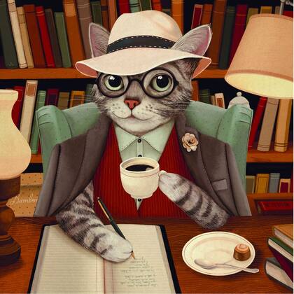 Ilustración de Pilar Centeno para "Vida de gatos", de Silvia Arazi