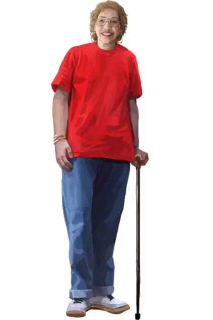 Ilustración de Sandy, que recuerda su espíritu compasivo y alegre