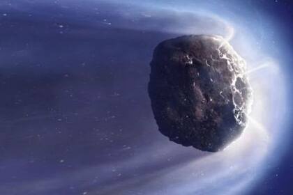 Ilustración de un cometa genérico; los cometas son restos de materiales que dieron lugar a planetas gigantes y que nunca llegaron a incorporarse en dichos planetas