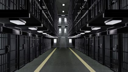 Ilustración de una cárcel contemporánea.