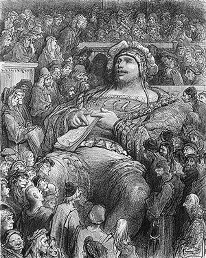 Ilustración de una escena de Gargantúa por Gustave Dore