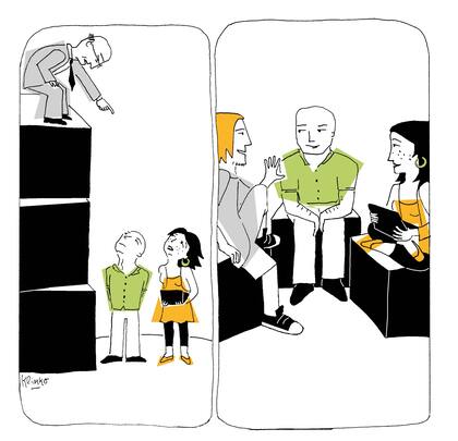 Ilustración del libro "Turbulencia generacional" de Paula Molinari. Ilustración de Klinko