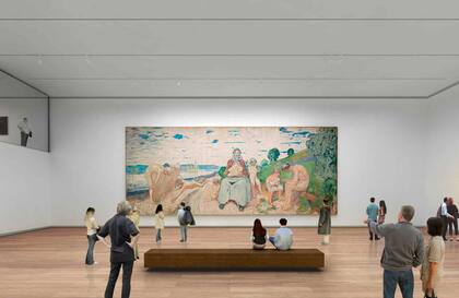 Ilustración deuna de las salas del Munch Museum de Oslo.