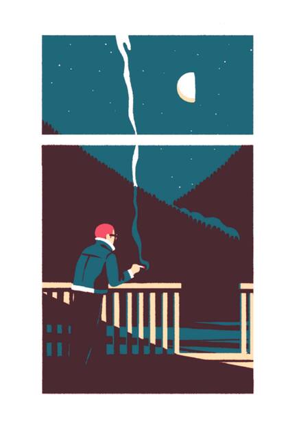 Ilustración interior de "A través"