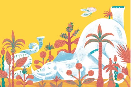 Ilustración interior de Una rosa en la trompa de un elefante