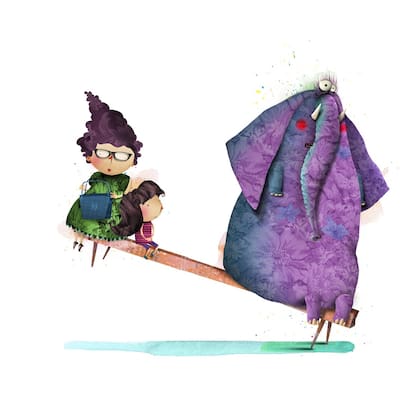 Ilustración del libro "Mentiras y moretones"