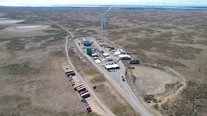  Imagen aérea de la nueva planta de carburante sintéticos de Porsche y Highly Innovative Fuels (HIF) en la localidad chilena de Punta Arenas