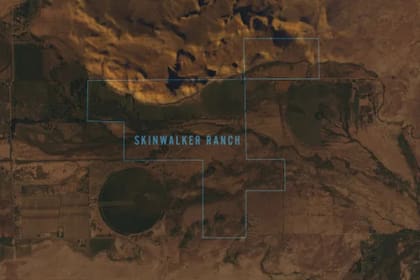 Imagen aérea de las 207 hectáreas del rancho Skinwalker