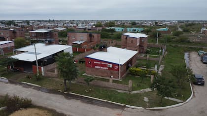 Imagen aérea del barrio Emerenciano, en Chaco