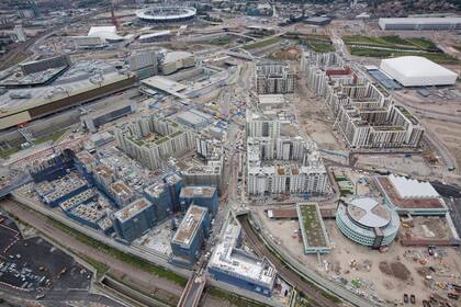Imagen aérea del Parque Olímpico, donde se concentra la mayor inversión de los casi 15 mil millones de dólares que costarán los Juegos