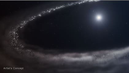 Imagen completa de HD 181327 capturada por el Telescopio Espacial James Webb de la NASA (Foto: NASA)