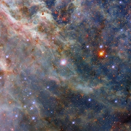 Imagen completa del telescopio espacial Hubble de la NASA/ESA muestra una parte de la Nebulosa de la Tarántula (Foto: Gentileza NASA)