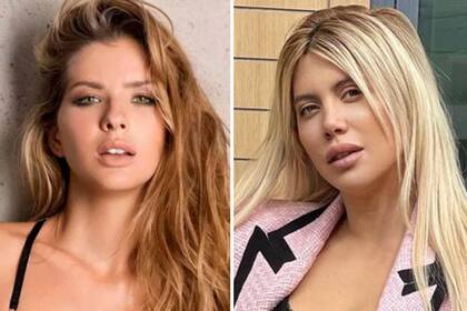 Imagen compuesta por China Suárez y Wanda Nara