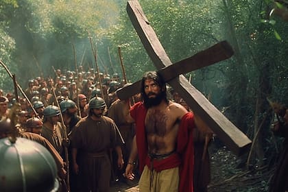 Imagen de cómo sería una película sobre Jesucristo dirigida por Quentin Tarantino