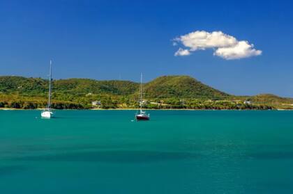 Imagen de la playa en Vieques, Puerto Rico, donde el millonario Brock Pierce compró un hotel