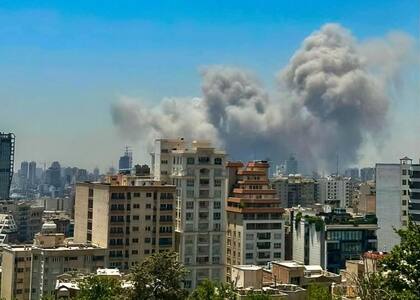 Imagen de los momentos posteriores al ataque israelí.
