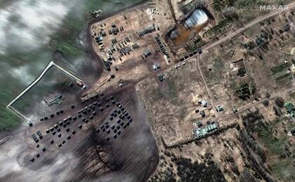 Imagen de satélite de la presencia de tropas rusas en Belarús