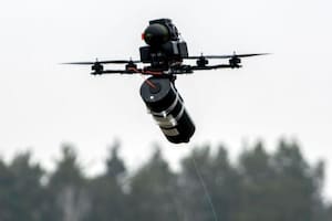 Imagen de un dron de fibra óptica