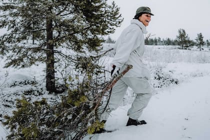 Imagen de una de sus actividades en un bosque nevado