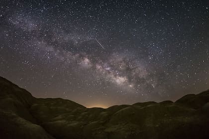 Imagen de una lluvia de meteoros