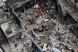 Imagen del club tras el derrumbe.