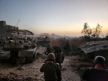 Imagen del combate en el norte de Gaza