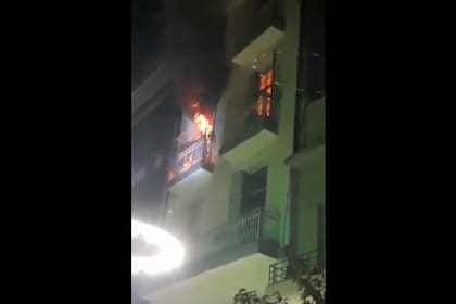 Imagen del incendio en el hotel de Lavalle 930