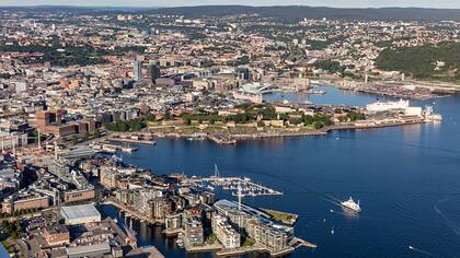 Imagen panorámica de Oslo, capital de Noruega