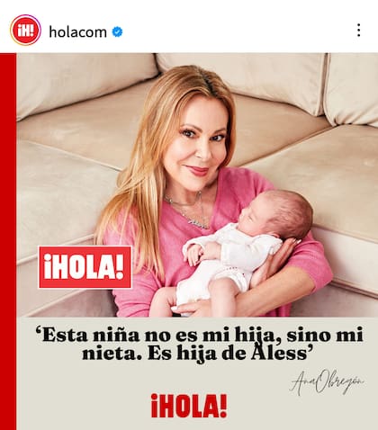 Imagen que la revista ¡HOLA! compartió en su Instagram.