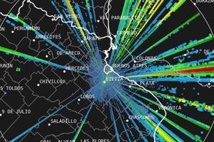 Imagen satelital de la ciudad de Buenos Aires y sus alrededores de la mañana del viernes 7 de marzo