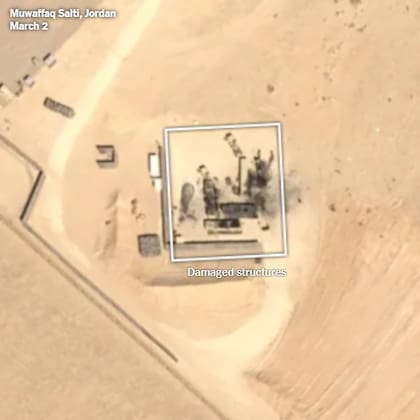 Imagen satelital del ataque en Jordania