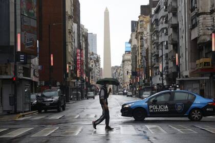 Lluvia sobre Buenos Aires en medio de la cuarentena