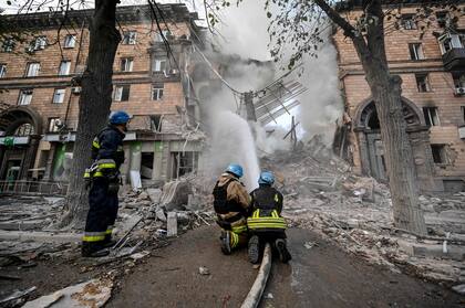 Imágenes de la destrucción en la ciudad de Zaporiyia