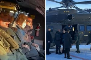 El video que subió Milei en helicóptero con un tema de Rocky 4