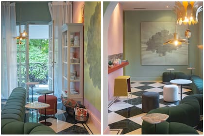 Imágenes del 'Café Francés' que Randazzo hizo para la feria HabitaDA en el marco del proyecto Velvet Grand, en Belgrano.