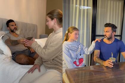 Imágenes del clip que compartió Cubero en su cuenta de Instagram, en compañía de Allegra