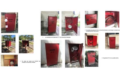 Imágenes del estado de la red para combatir los incendios dentro del Centro Atómico Constituyentes