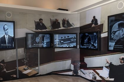Imágenes del juicio a Eichmann en una muestra en Israel