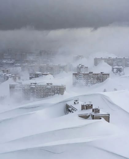 Imágenes falsas creadas con IA sobre nevada en en la península de Kamchatka