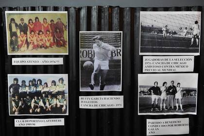 Imágenes que se exhibieron en la celebración del día de la futbolista.