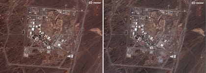 Imágenes satelitales muestran la instalación nuclear de Natanz antes y después de un ataque